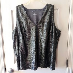 Lane Bryant sequin sleeveless top